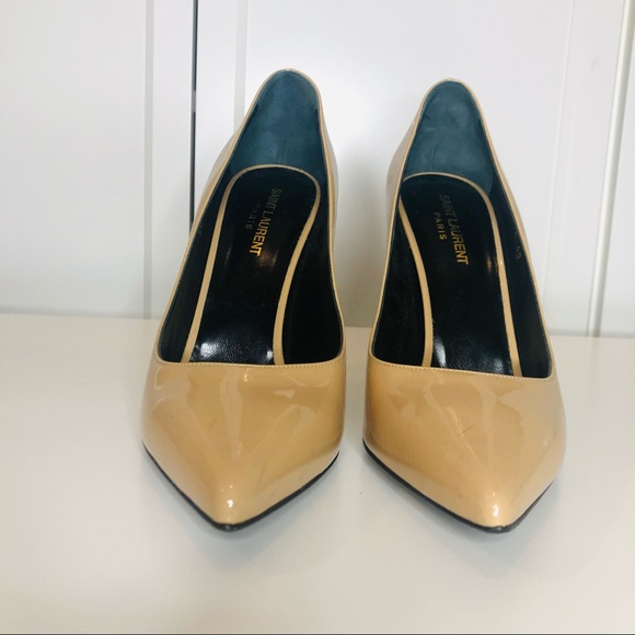 SAINT LAURENT PATENT PARIS SKINNY PUMPS SZ40 - Picture 4 of 9